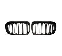 Rejillas radiador delanteras coche Para Serie 1 Para F20 Para F21 11-14 Reemplazo Rejillas Doble Listón Negro Brillante Rejilla Parachoques Delantero Automóvil