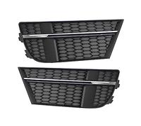 Rejillas rejilla 2 Uds Para A3 S3 Luz Antiniebla Coche Cubierta La Lámpara Parrilla Embellecedor Panal Hexagonal Parrilla Delantera Parrilla Delantera(Plata)