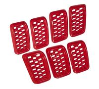 Rejillas Rejilla Riñón Delanteras Para Jeep Para Grand Para Cherokee 2017-2021 Kits Insertos Rejilla Delantera Malla Panal Parrilla Riñones(Red)