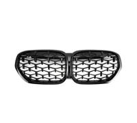 Rejillas Rejilla Riñón Delanteras Para X1 F48 LCI 2020-2022 Parrillas Delanteras Carreras Estilo Doble Línea Parrillas Superiores Estilo Diamantes Parrilla Riñones(Diamond-Glossy Black)