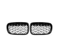 Rejillas Rejilla Riñón Delanteras Para X3 F25 2010-2013 Rejillas Parachoques Delantero Con Diamantes Rejillas Carreras Superiores Línea Simple Doble Parrilla Riñones(Diamond-Chrome Black)