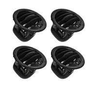 Rejillas Ventilación Aire Acondicionado Coche Rejilla Salida Cubierta Ventilación Aire A/C Negra/cromada Para Opel Para ADAM Para CORSA D MK3 Para Vauxhall 13417363 2201099(4PCS Black)