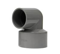 REJNHO 1 reductor de codo de PVC de 90 grados, 25-110 mm, para jardín, acuario, fontanería y proyectos de bricolaje (gris, 25 x 20 mm)