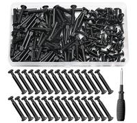 REJOECE 152 Piezas Tornillos de ConexiN,Juego de Conectores de Muebles M4,(75 x Tornillos para Muebles, 75 x Tornillos de Casquillo), Tornillos de Conexi贸n para Muebles con Rosca y Casquillo