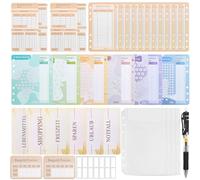 REJOECE Agenda Ahorro Dinero A6 (12 Tipos, 48Pcs) ，Retos Para Ahorrar Dinero，Planificador presupuestario，Organizador de Dinero Pequeño Reto | 2€ | 5€ | 10€ | 20€ | 50€ | 52 Semanas | 100 días