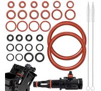 REJOECE Clips 30 Pieza Juntas Para Grupo Café, Rojo Junta Tórica de Sellado, Kit de mantenimiento de junta compatible, Junta Tórica de Sellado para Máquinas de Café(negro/rojo)
