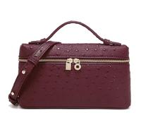 Rejolly Bolso cruzado para mujer, bolso pequeño de cuero con asa superior, bolso de hombro de diseñador, bolso de mano silencioso y lujoso bolso de moda, Ancora Burgandy (herrajes dorados)