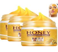 Rejuvenating Honey Tear-Off Mask - Honey Tear off Mask Peel Mask - Honey Nourishing Muscle Tearing Mask,Honey Tearing Facial Mask Anti-Aging Face Mask For Shrink Pores Improve Skin Vitality (3Pcs)
