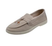 REKALFO Flats Mary Jane Acolchados con correaZapatillas para Caminar con Suela Blanda Punta Cuadrada Zapatos Casuales de otoño para Mujer para Interiores, Exteriores, Viajes y Trabajo Marfil 35 EU
