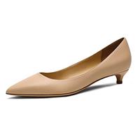 REKALFO Zapatos de Mujer con Tacones de Gatito - Zapatos de Vestir Comfort Pointed Toe Nude 35 EU