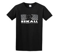 Rekall Sci Fi Total Recall T-Shirt Graphic tee Printed Top Mens Black Shirt 3XL