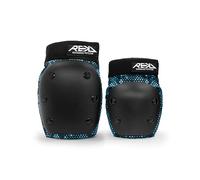 REKD Youth Heavy Duty Double Pad Set Kit de protección Skateboard, Adultos Unisex, Multicolor (Black/Blue), L