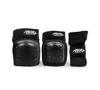 REKD RKD590 Set (muñequera, codera y Rodillera), Negro (Black), Small