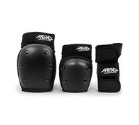 REKD RKD600 Set (muñequera, codera y Rodillera), Negro (Black), Large