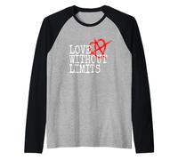 Relación Anarquía Lema Amor Sin Límites RA Love Camiseta Manga Raglan