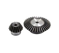 Relación de velocidad de 1: 2 engranajes cónicos 1,5 Modulus 20 dientes agujero de 8mm y 40 dientes agujero de 10mm a 90 grados, la unidad de conmutación de engranajes de acero