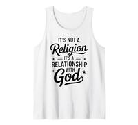 Relación Dios No Una Religión Fe Cristiana Camiseta sin Mangas