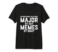 Relaciones Internacionales Major by Day Memes Noche Diplomacia Camiseta Premium