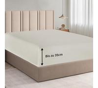 Relahous Sábana Ajustable 150 x 200 cm de Capa de Aire, Sábana Bajera con Membrana Impermeable de TPU, Premium Colcha de Malla Elástica, Sábana Bajera Transpirable Topper Altura 35 cm