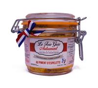 Relais Gourmet Foie Gras de Pato Entero con Piment d'Espelette AOP 400 g Artesanal Francés del Suroeste sin Conservantes, Aditivos ni Colorantes Ideal para Navidad, Fiestas y Regalos Gourmet