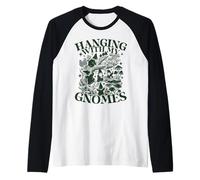 Relajándome con mis gnomos Christmas Goblincore Cottagecore Camiseta Manga Raglan