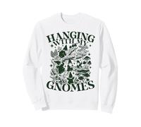 Relajándome con mis gnomos Christmas Goblincore Cottagecore Sudadera