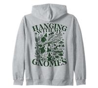 Relajándome con mis gnomos Christmas Goblincore Cottagecore Sudadera con Capucha