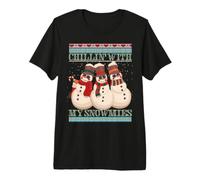 Relajándome con mis muñecos de Nieve, el Feo muñeco de Nieve de Navidad Camiseta Premium