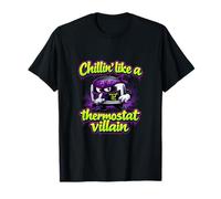 Relajándose como un Villano del termostato HVAC Humor Camiseta