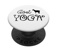 Relajante Cabra Granja Humor Animal Yoga Pose Yogi Meditación PopSockets PopGrip Adhesivo
