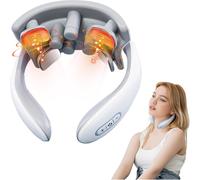 Relajante de cuello portátil, masajeador de cuello inteligente con terapia de calor, inalámbrico y silicona agradable para la piel para un a