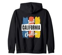 Relajante Estilo Retro Vintage de Just California Chillin' State Sudadera con Capucha
