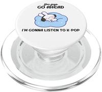Relajante Ustedes sigan adelante Voy a Escuchar K-Pop Bunny PopSockets PopGrip para MagSafe