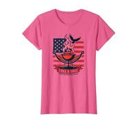 Relajarse, Asar, Cumplir el sueño Americano Camiseta, Mujer, Rosa Jaspeado, XS