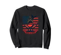 Relajarse, Asar, Cumplir el sueño Americano Sudadera, Unisex para Adultos, Negro, L