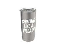 Relajarse como un villano fresco relajado travesuras amante Vaso térmico de acero inoxidable de doble pared