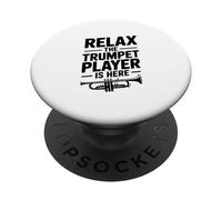 Relájate El trompetista está aquí Amante de la música PopSockets PopGrip Adhesivo