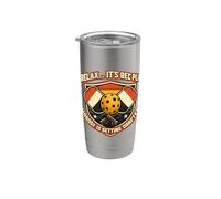 Relájate Es Rec Play Nadie está siendo reclutado Pickleball Vaso térmico de acero inoxidable de doble pared