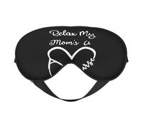 Relájate, mi mami es un11 Relájate, mi mami es unMáscara para dormir Correa ajustable Máscara de ojos suave para mujeres Hombres Viajes Trabajo Hogar