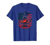 Relájate, parrilla, cumple el sueño americano Camiseta, Hombre, Azul Real, L