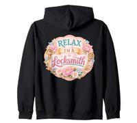 Relájate Soy Una Cerrajera Mujer Graciosa Cerrajería Cita Femenina Sudadera con Capucha