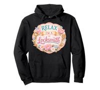 Relájate Soy Una Cerrajera Mujer Graciosa Cerrajería Cita Femenina Sudadera con Capucha