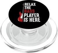 Relájate The Bass Player Is Here Guitarrista Instrument Strings PopSockets PopGrip para MagSafe