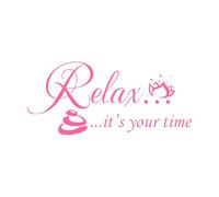 Relájate y descansa, es tu momento en el salón de belleza Spa Calcomanías de pared de vinilo 42x94.2cm Pegatinas para vidrio Rosa