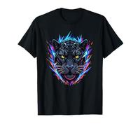 Relámpago eléctrico Cyber Jungle Black Panther Camiseta