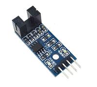 Reland Sun 1 unids Sensor de medición de velocidad LM393 Módulo de medición de velocidad Tacho Sensor Tipo de ranura IR Optoacoplador para MCU RPI DIY Kit con codificadores (tabla)