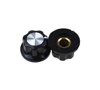 Reland Sun 10 piezas MF-A01 de 6,0 mm de baquelita potenciómetro de potenciómetro de diámetro de la perilla de 19,5 mm con agujero RV16 de 3,2 mm