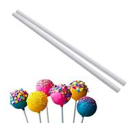 Reland Sun 100 palos de papel blanco para piruleta, palitos para tartas, palitos de lechón para galletas, dulces de arco iris, chocolate, decoración para tartas (100 x 3,5 mm)