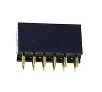 Reland Sun 10pcs 2.54mm Pitch 2x2-40 Pin Conector recto de doble fila Hembra Pin Header Strip PCB Board Socket (2x6P)