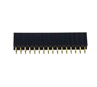 Reland Sun 10pcs 2.54mm Pitch 2x2-40 Pin Conector recto de doble fila Hembra Pin Header Strip PCB Board Socket (2x17P)